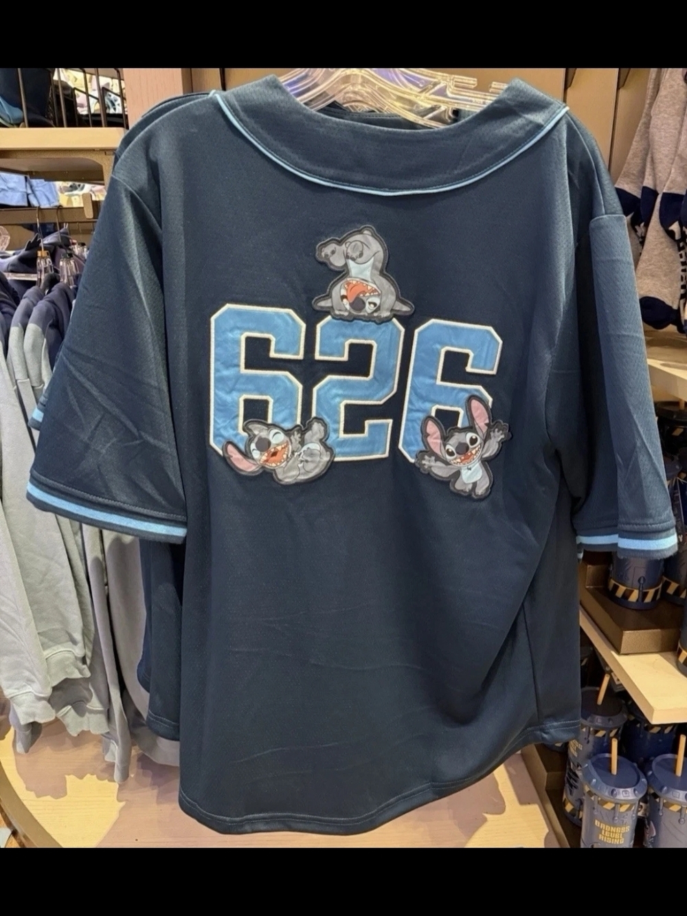 Disney Parks Blue Stitch Baseball Jersey Adult Large - Picture 5 of 9
